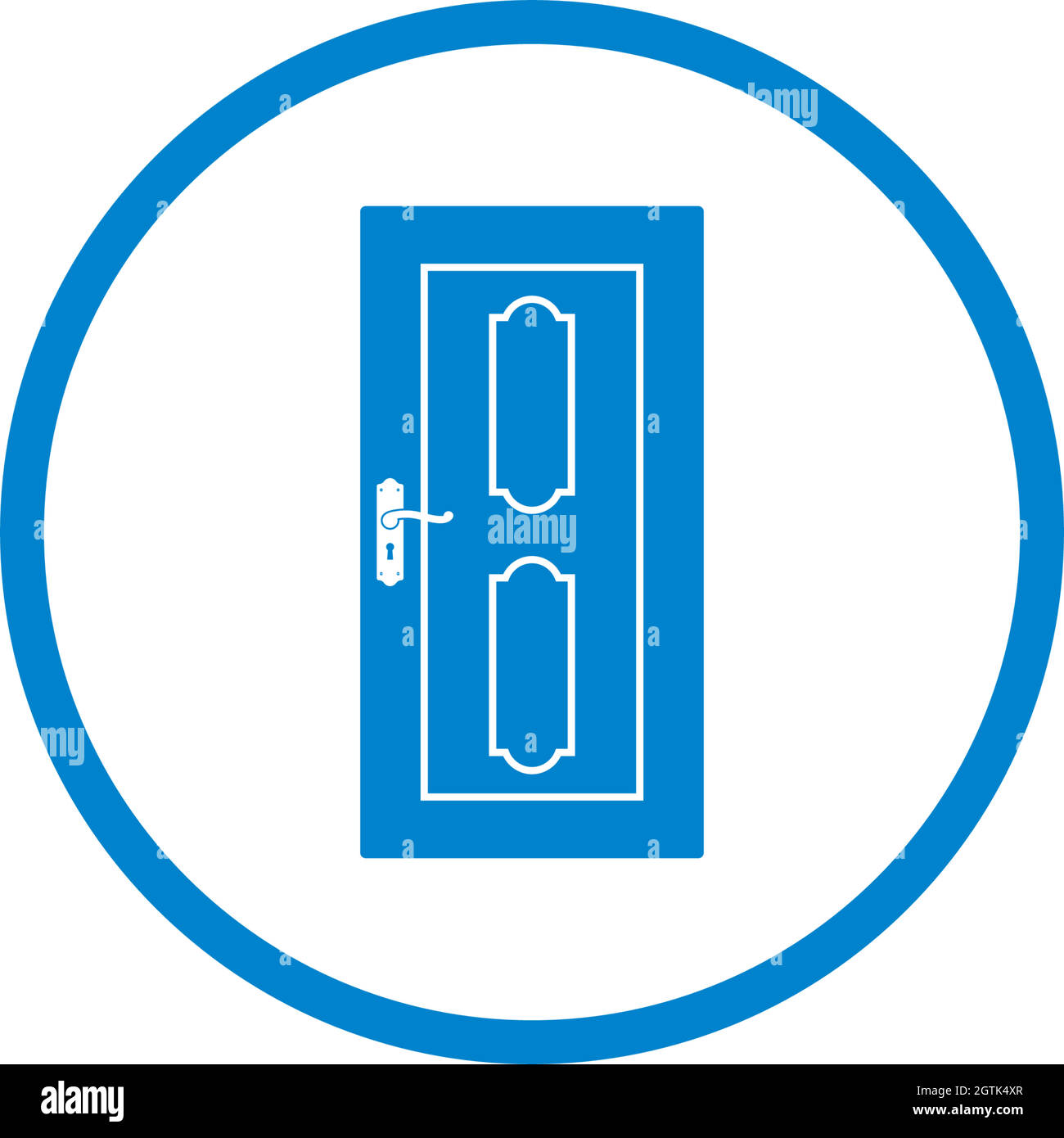 Vector illustration handle door Stock Vector Images - Alamy