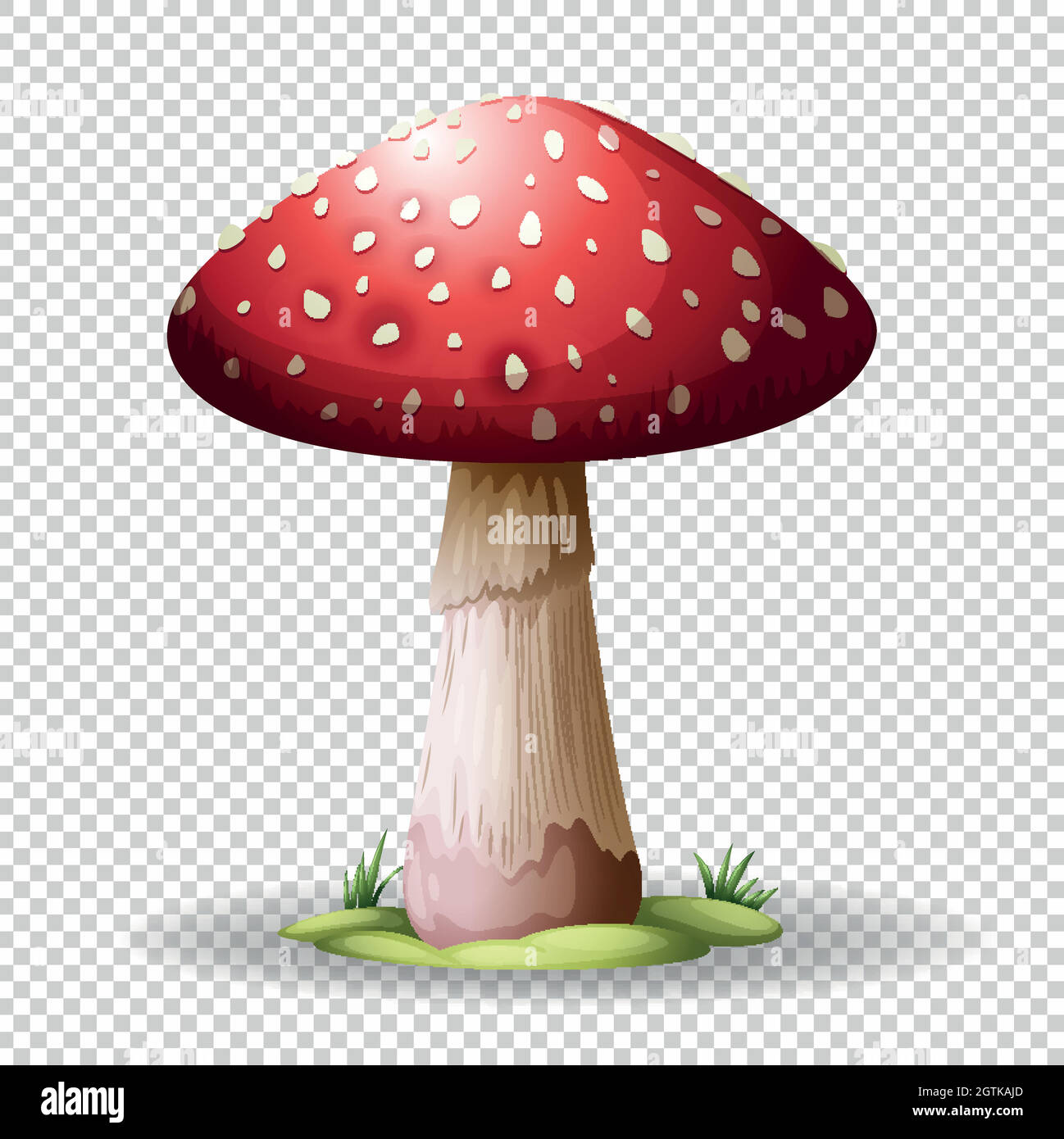 Red mushroom on transparent background Stock Vector Image & Art - Alamy