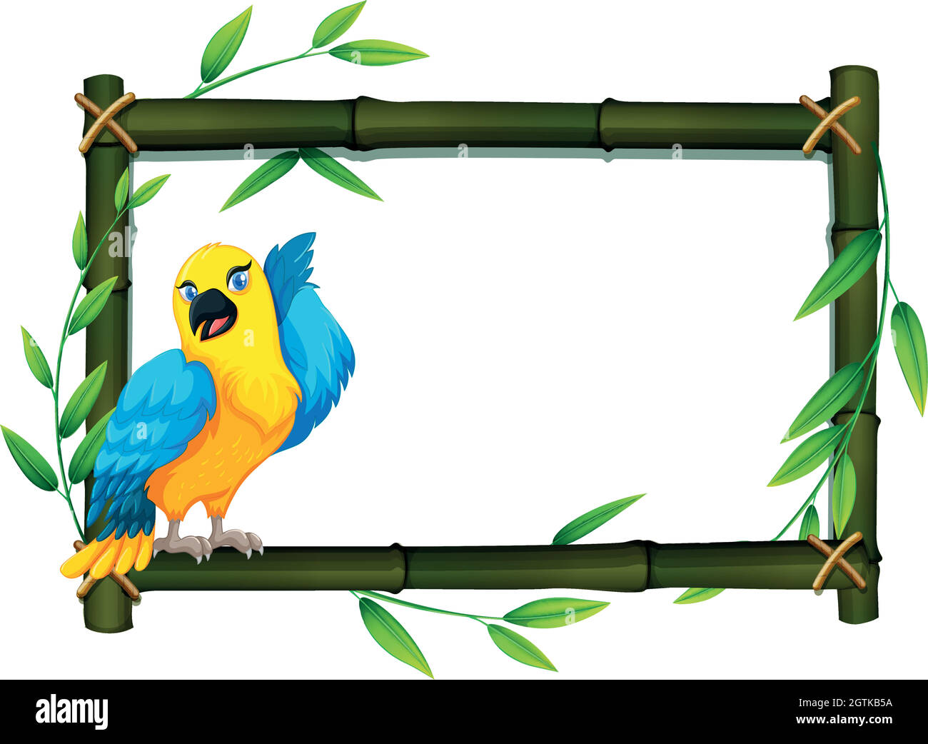 Beautiful parrot nature frame Stock Vector Image & Art Alamy