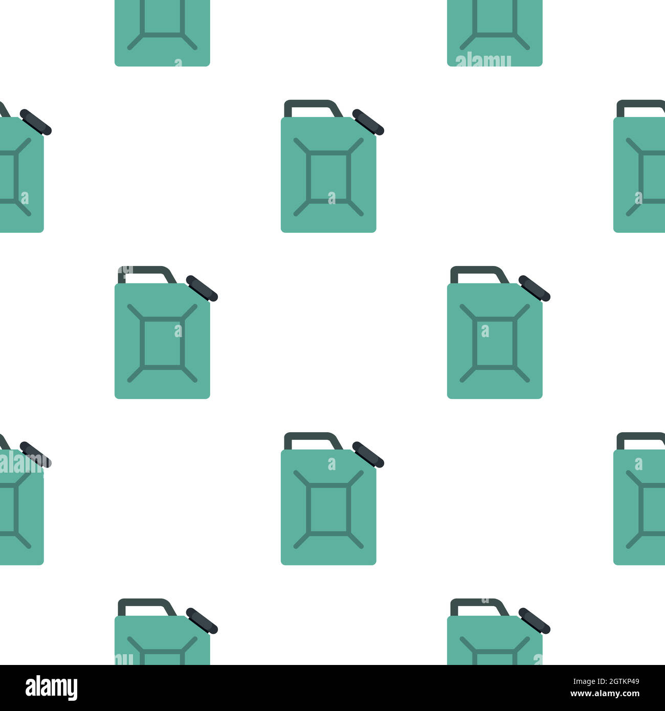 Blue fuel jerrycan pattern seamless Stock Vector