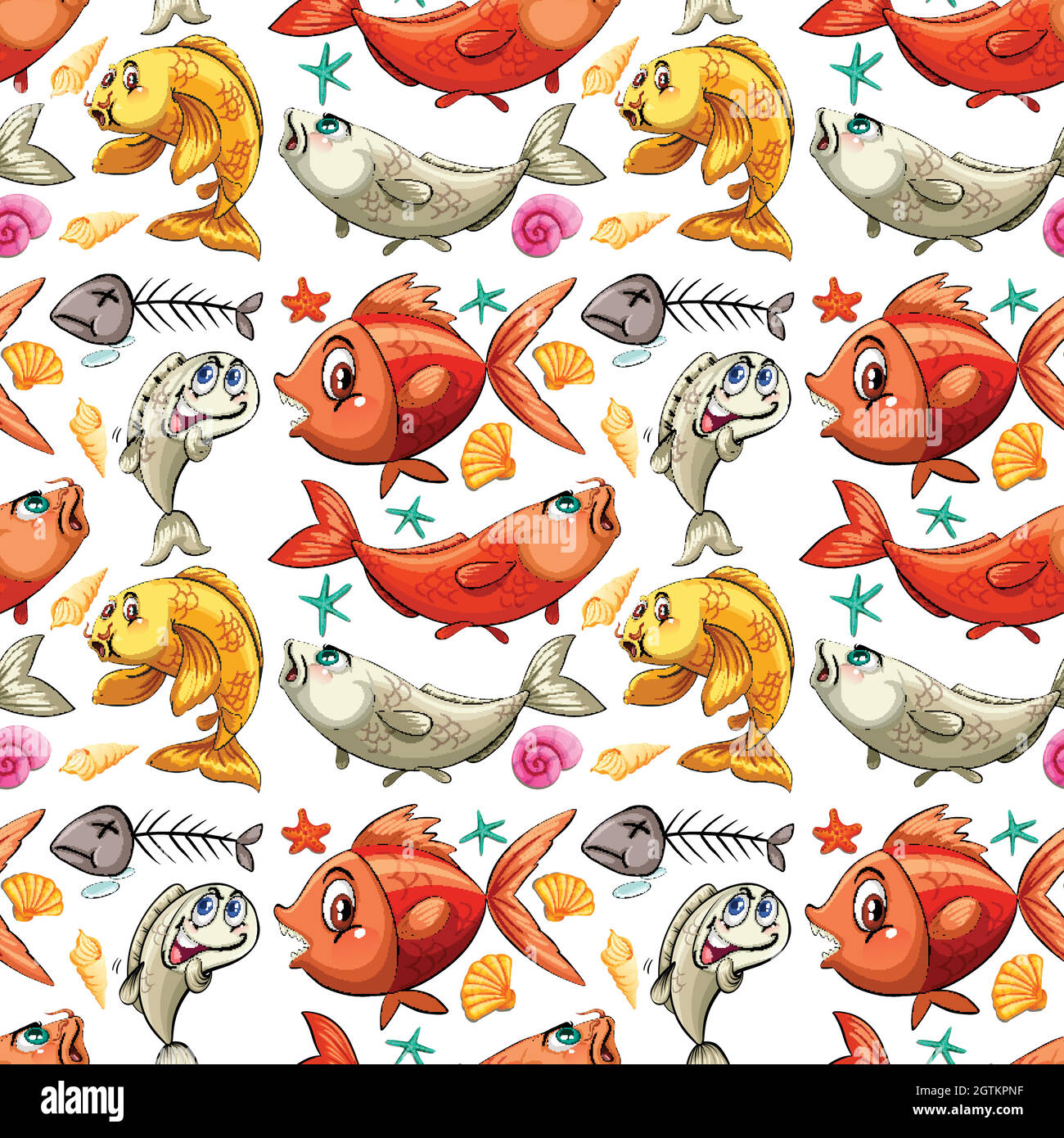 Vector Bacground Fish Seamless background design with fish Stock Vector Image & Art - Alamy