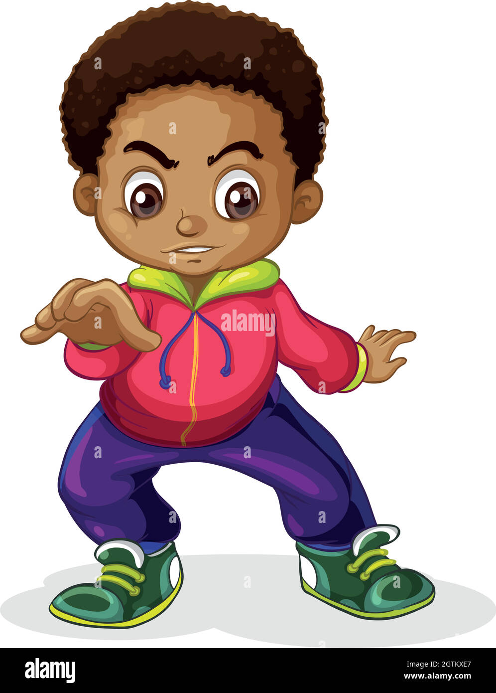 An African boy characters Stock Vector