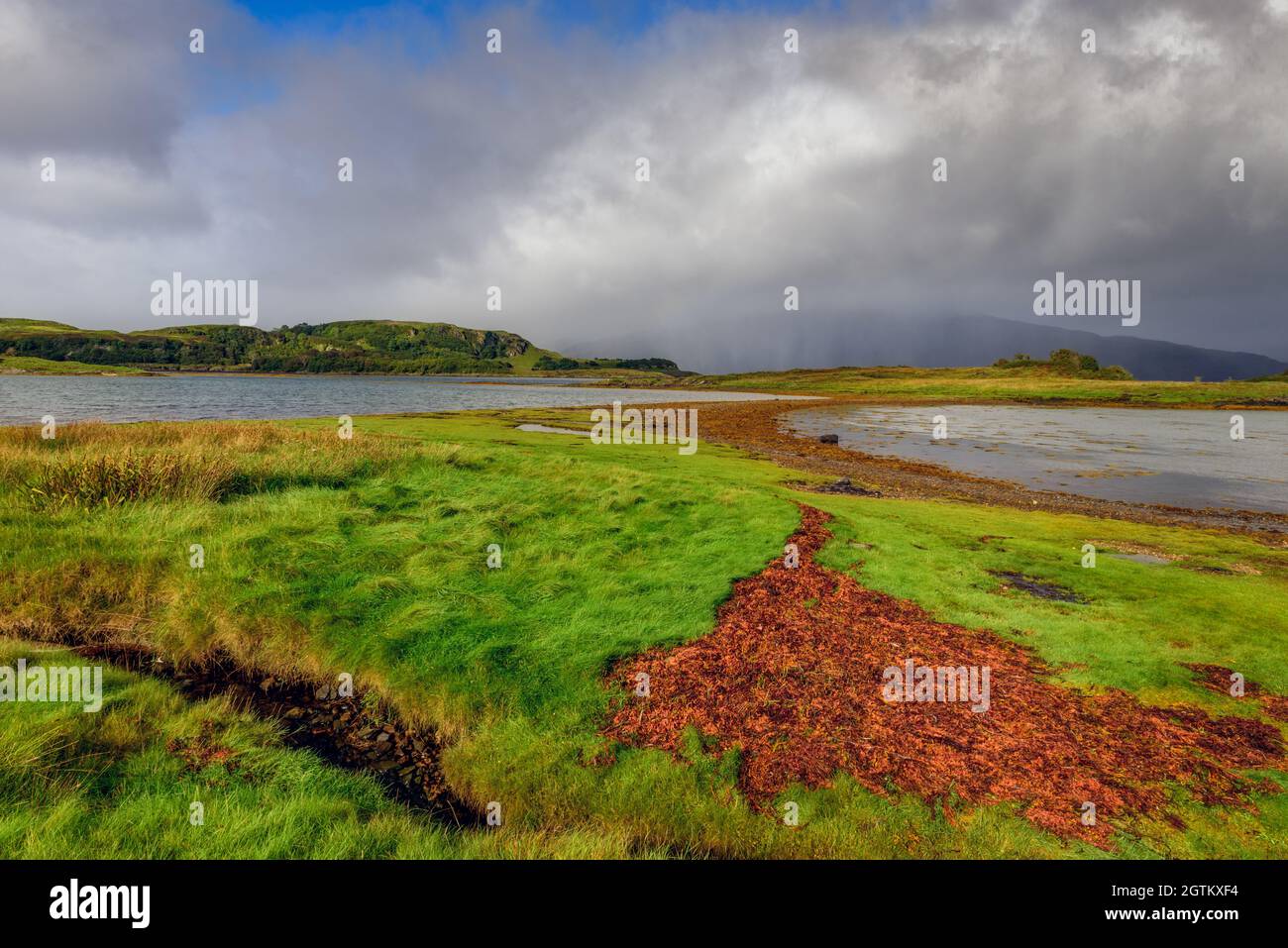 The sheltered bay at Port Ramsay on The Isle of Lismore in Argyll