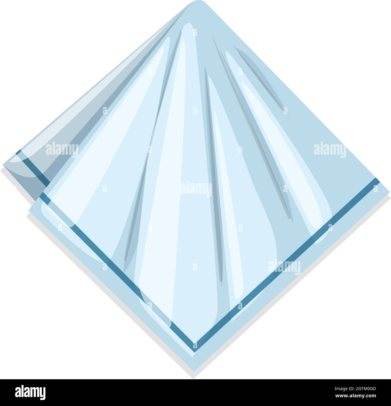 Dining napkin floded in square Stock Vector