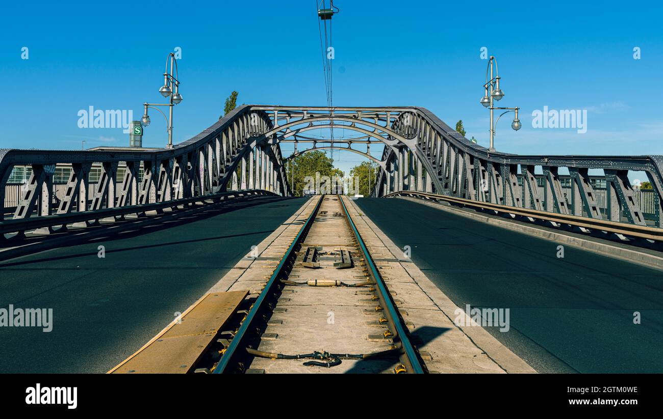 Rail Traffic On The Bornholmer Bridge In Berlin Stock Photo - Alamy
