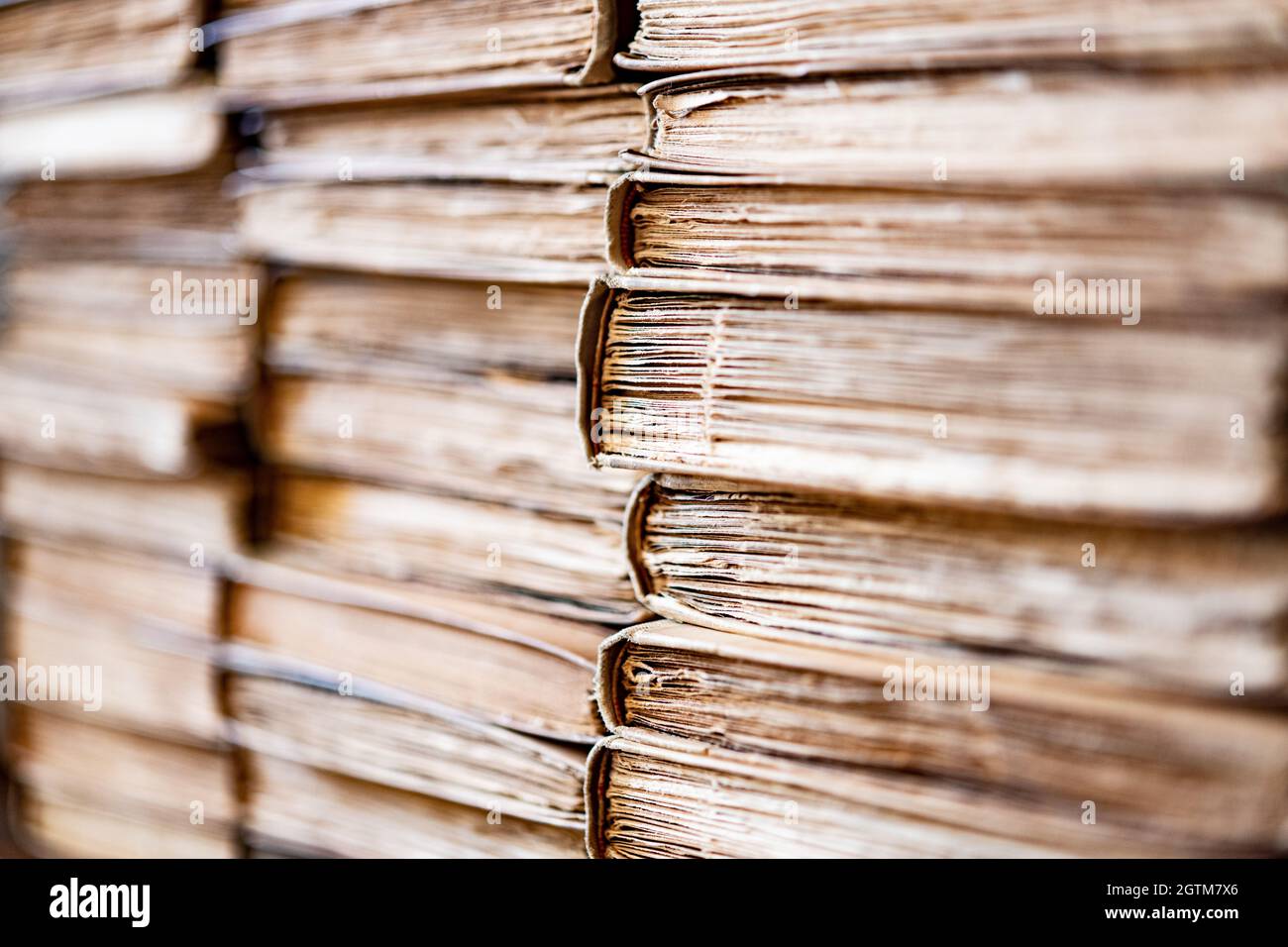 Close-up Of Old Weathered Books Stock Photo