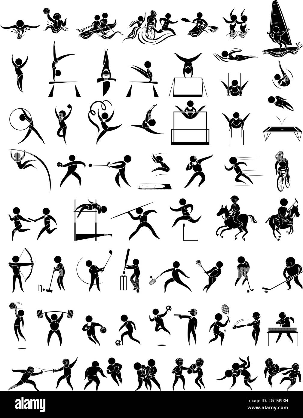 Icon design for many type of sports Stock Vector