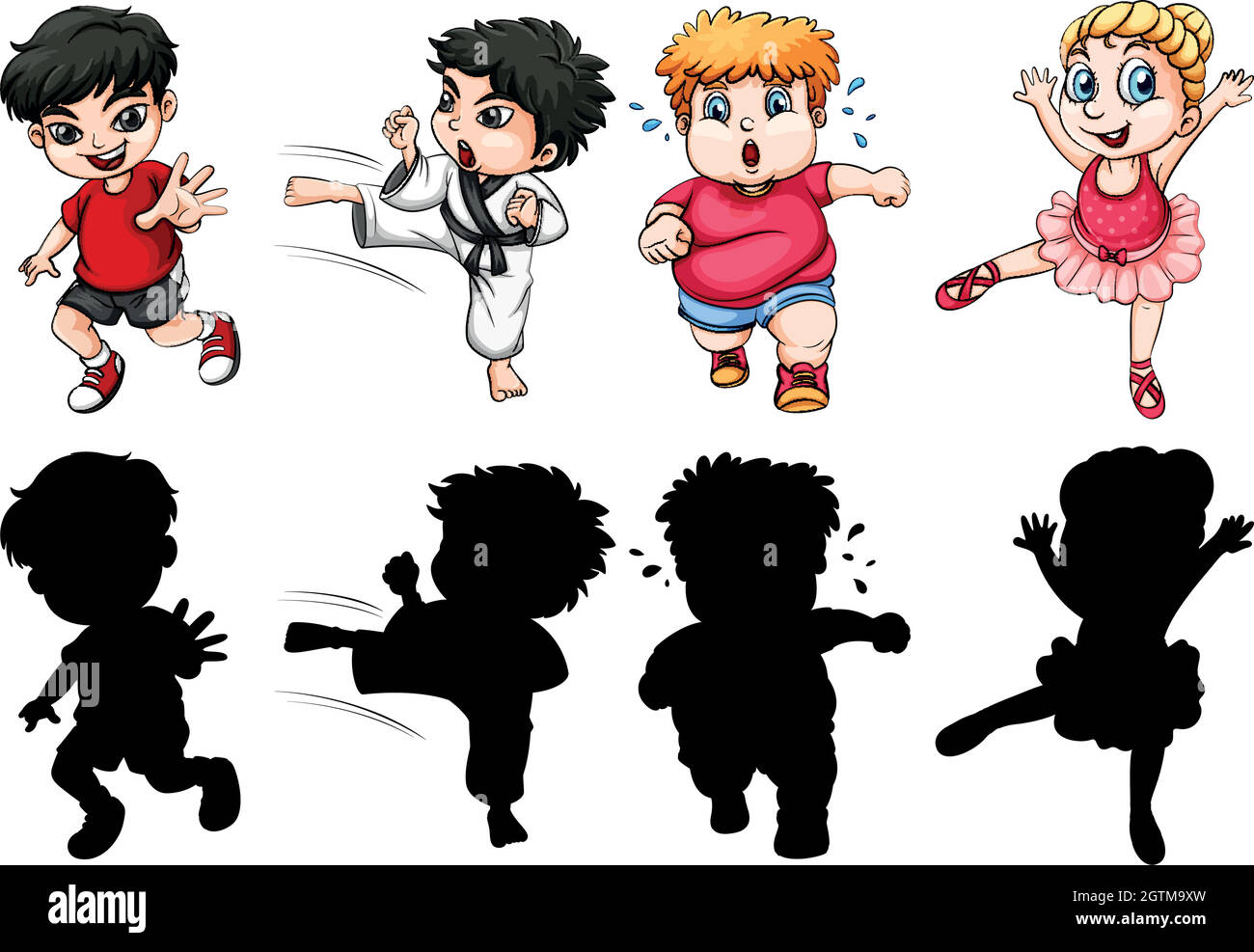 Set of children character Stock Vector Image & Art - Alamy