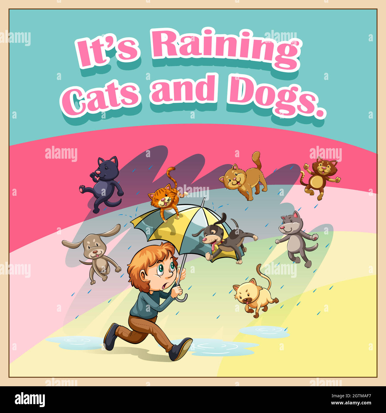 Raining cats and dogs Stock Vector Image & Art Alamy