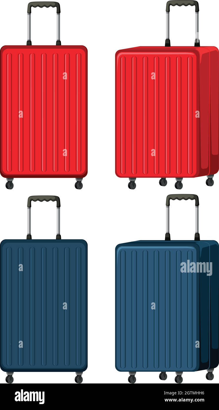 Set of luggage on white background Stock Vector Image & Art - Alamy