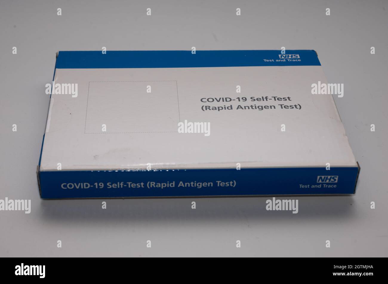 NHS COVID-19 lateral flow test kit. Stock Photo