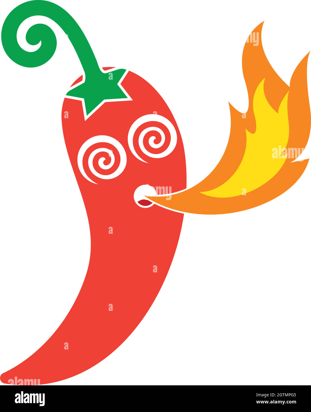 Chili logo icon vector illustration design Stock Vector