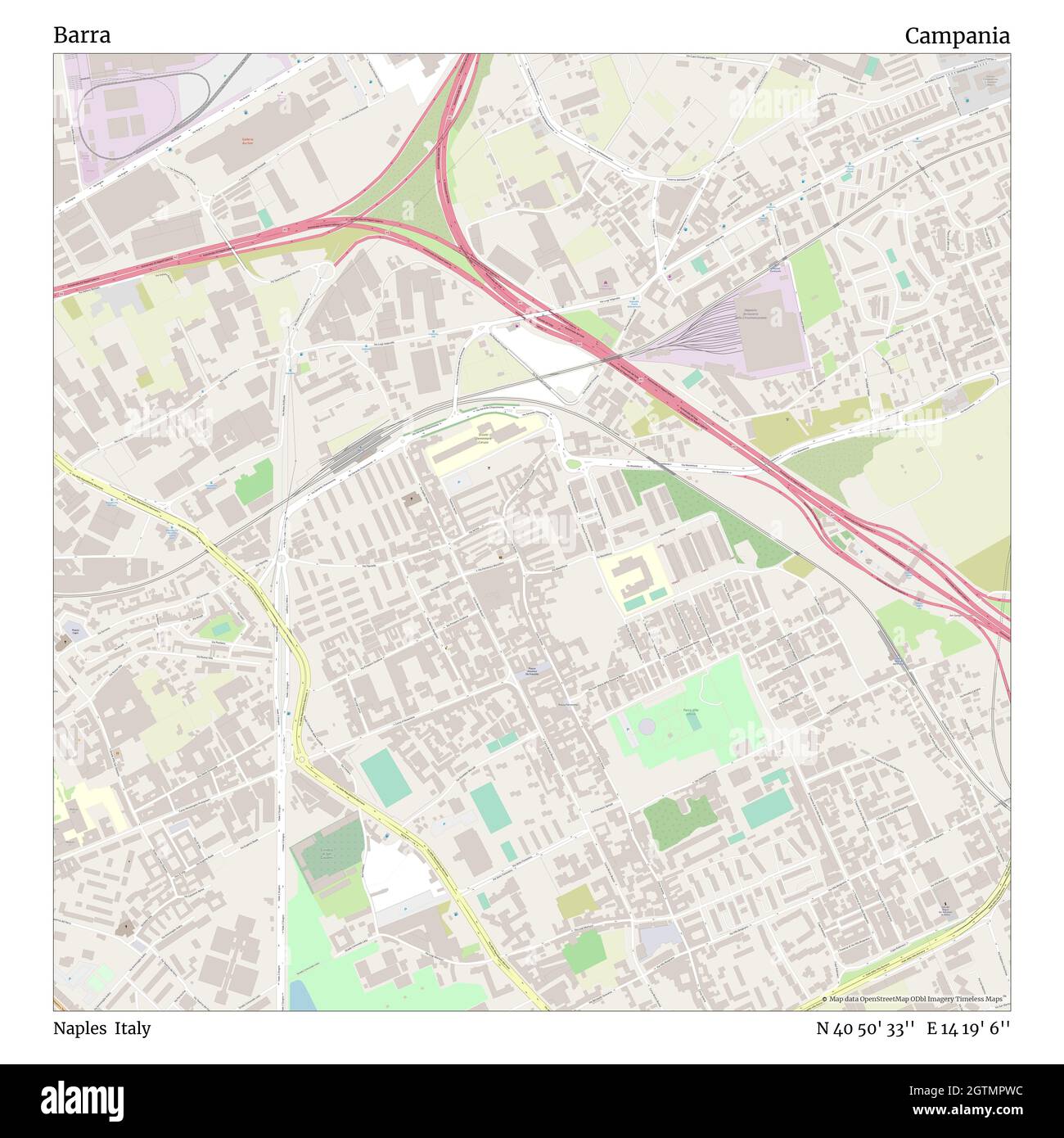 Barra, Naples, Italy, Campania, N 40 50' 33'', E 14 19' 6'', map, Timeless  Map published in 2021. Travelers, explorers and adventurers like Florence  Nightingale, David Livingstone, Ernest Shackleton, Lewis and Clark