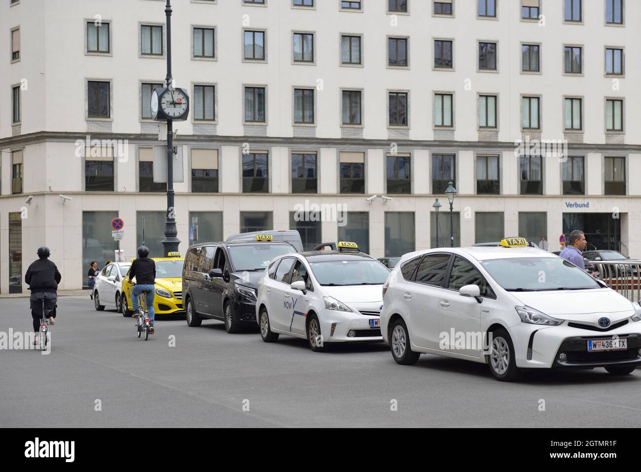 Vienna, Austria. Taxi rank in the first district in Vienna Stock Photo