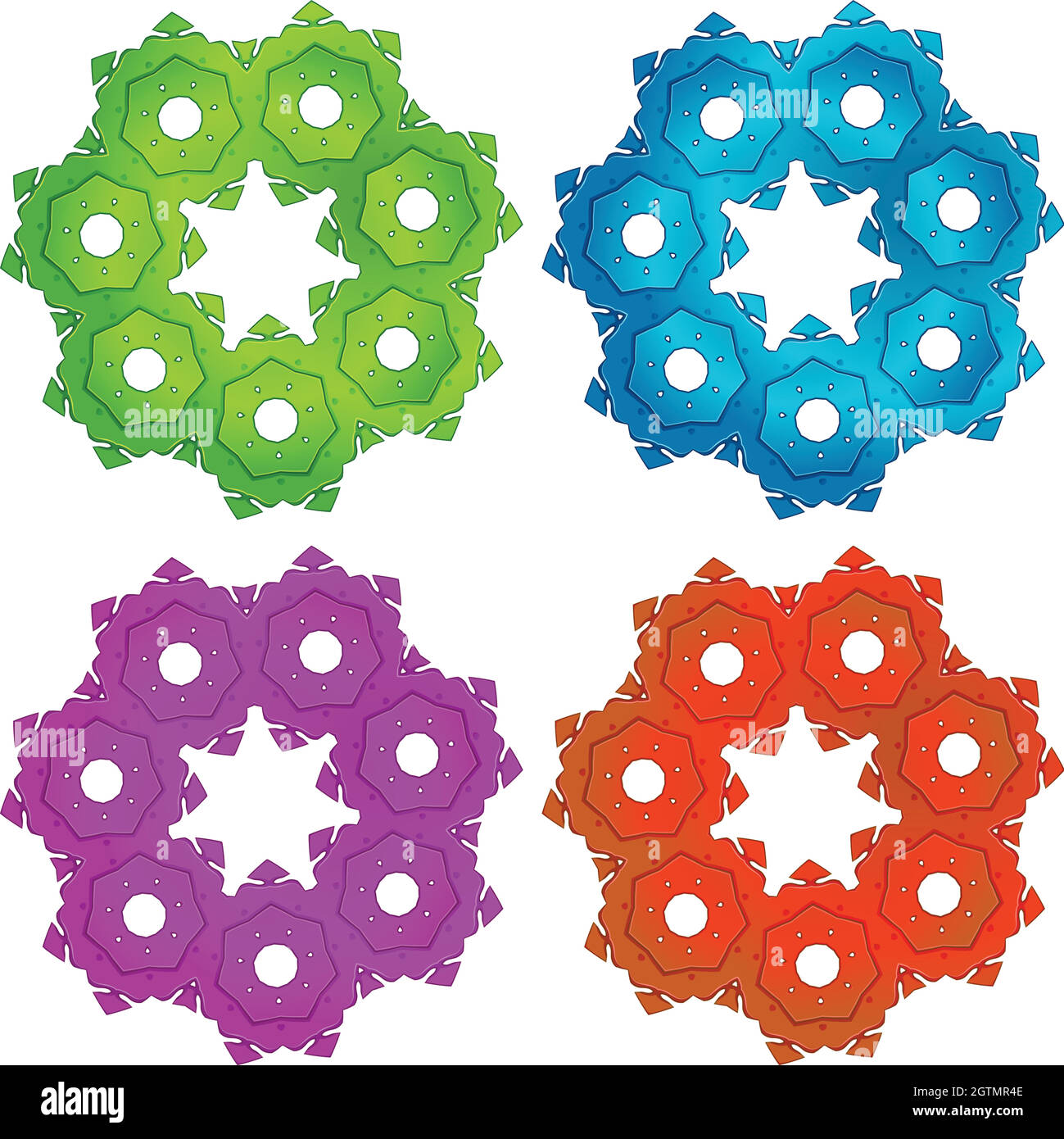 Colorful cogwheels Stock Vector
