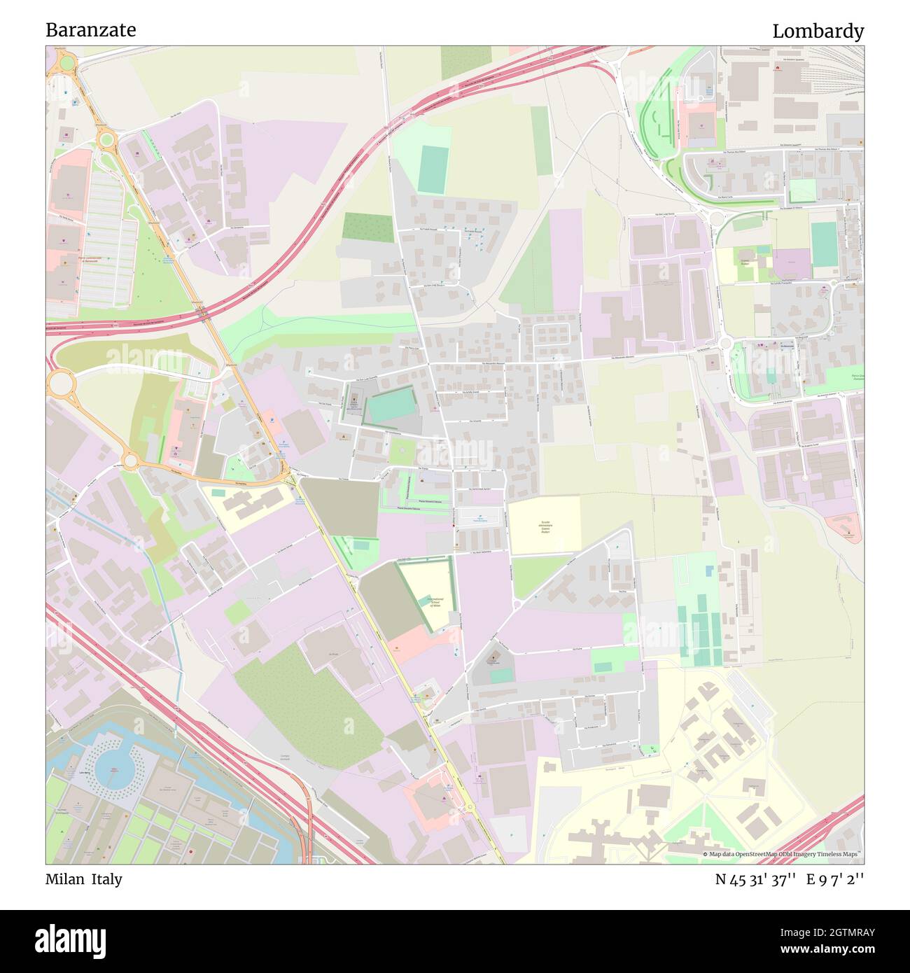 Knox Shopping Centre Map Baranzate, Milan, Italy, Lombardy, N 45 31' 37'', E 9 7' 2'', Map, Timeless  Map Published In 2021. Travelers, Explorers And Adventurers Like Florence  Nightingale, David Livingstone, Ernest Shackleton, Lewis And Clark
