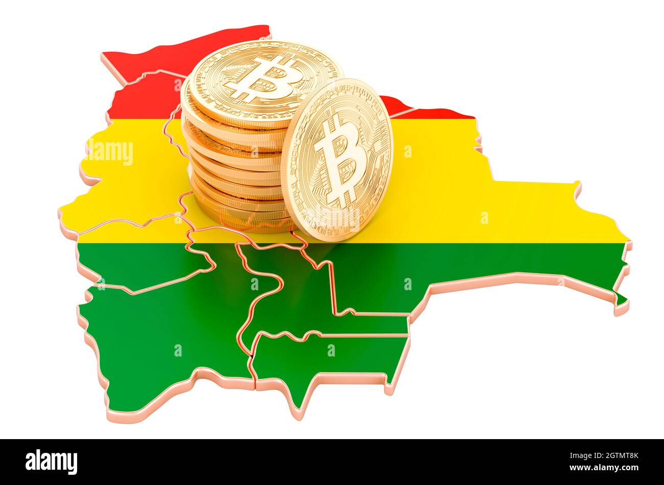 Bitcoin cryptocurrency in Bolivia, 3D rendering isolated on white  background Stock Photo - Alamy