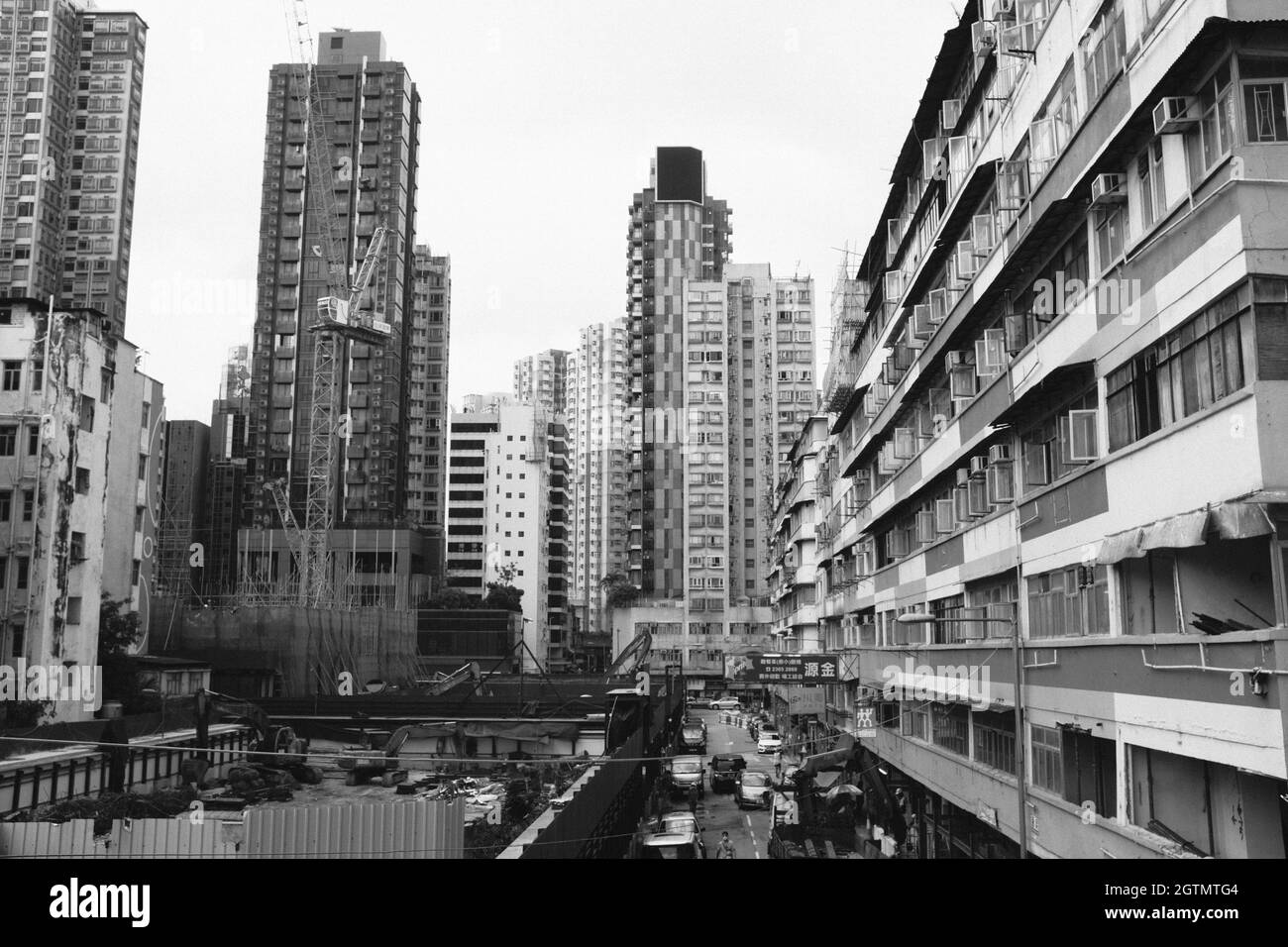 Hong kong high rise buildings Black and White Stock Photos & Images - Alamy