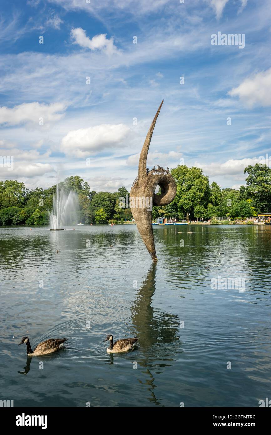 Boating Lake, Victoria Park, London Stock Photo