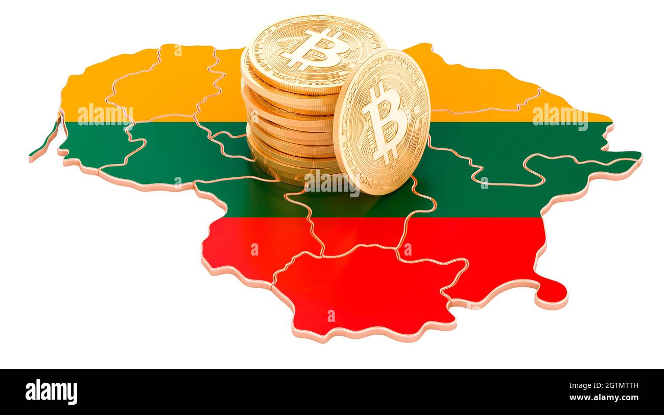 Bitcoin cryptocurrency in Lithuania, 3D rendering isolated on white  background Stock Photo - Alamy