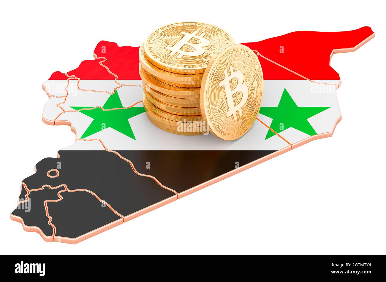 Bitcoin cryptocurrency in Syria, 3D rendering isolated on white background  Stock Photo - Alamy