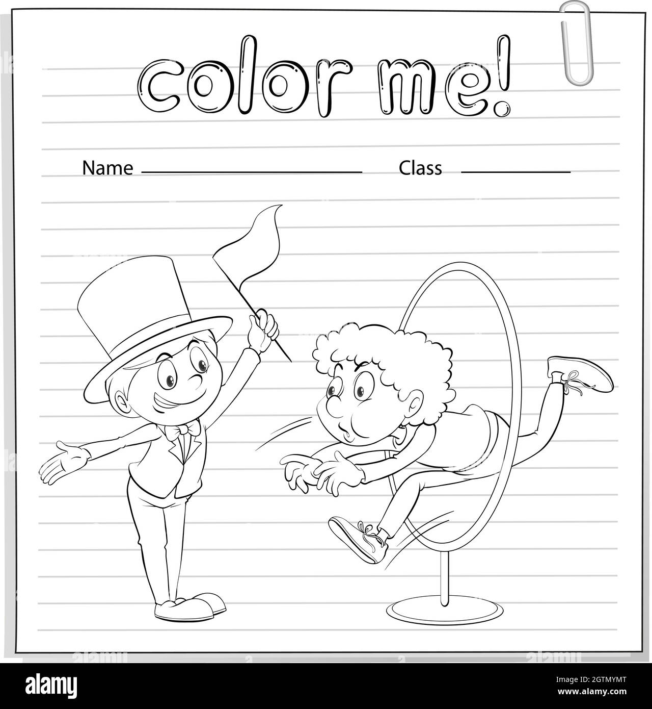 A worksheet with two men Stock Vector Image & Art - Alamy