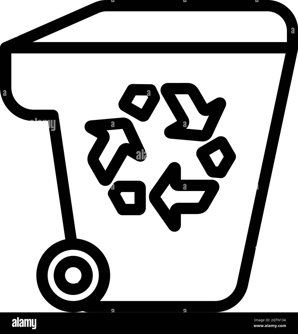Recycle bin icon Black and White Stock Photos & Images Alamy
