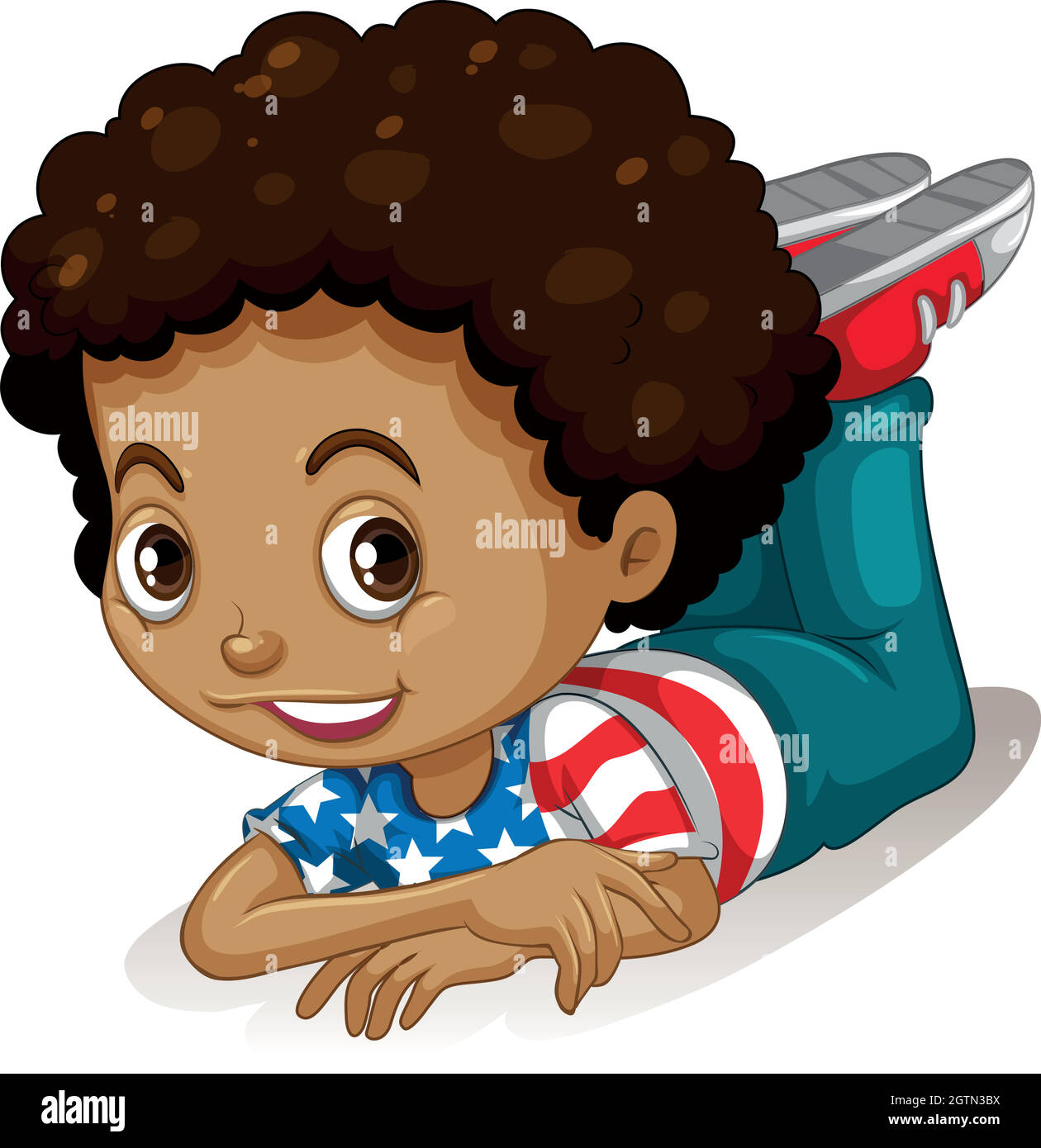 Little boy curly hair illustration hi-res stock photography and images -  Alamy