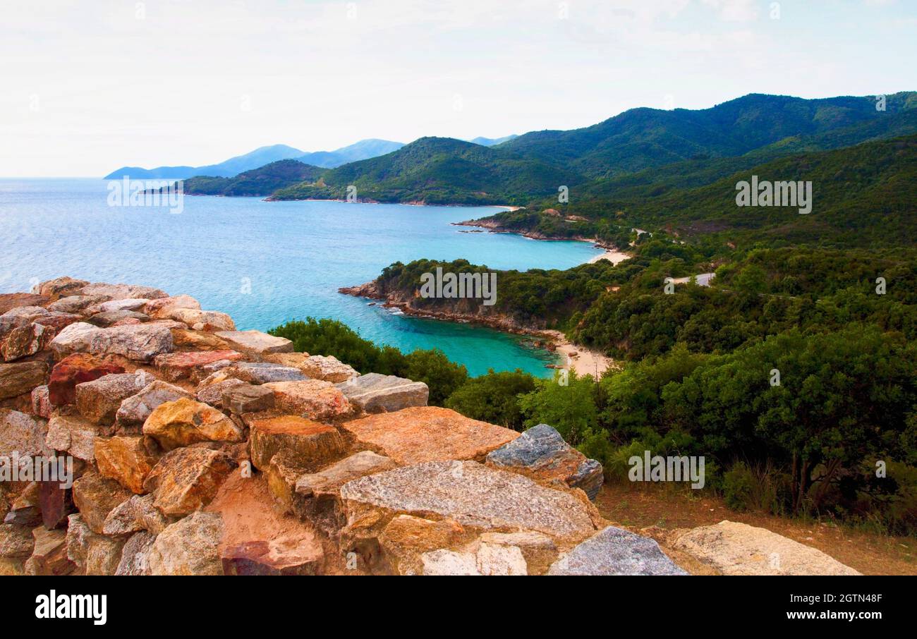 Agion Oros peninsula in Greece Stock Photo Alamy