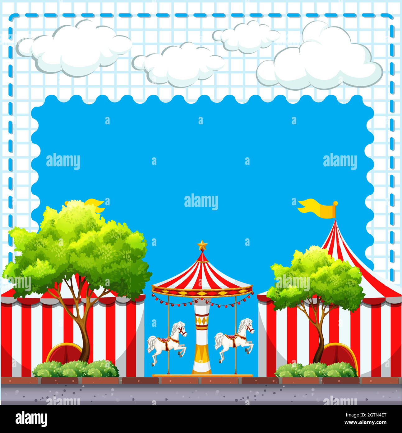 Scene from the circus at daytime Stock Vector Image & Art - Alamy