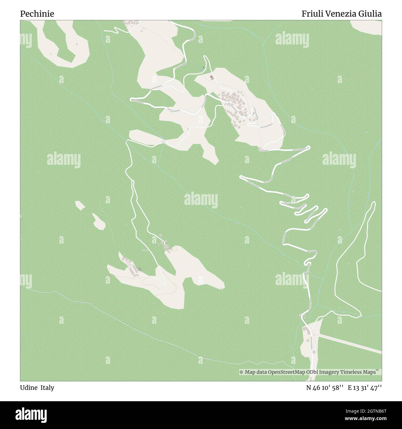 Pechinie, Udine, Italy, Friuli Venezia Giulia, N 46 10' 58'', E 13 31'  47'', map, Timeless Map published in 2021. Travelers, explorers and  adventurers like Florence Nightingale, David Livingstone, Ernest  Shackleton, Lewis