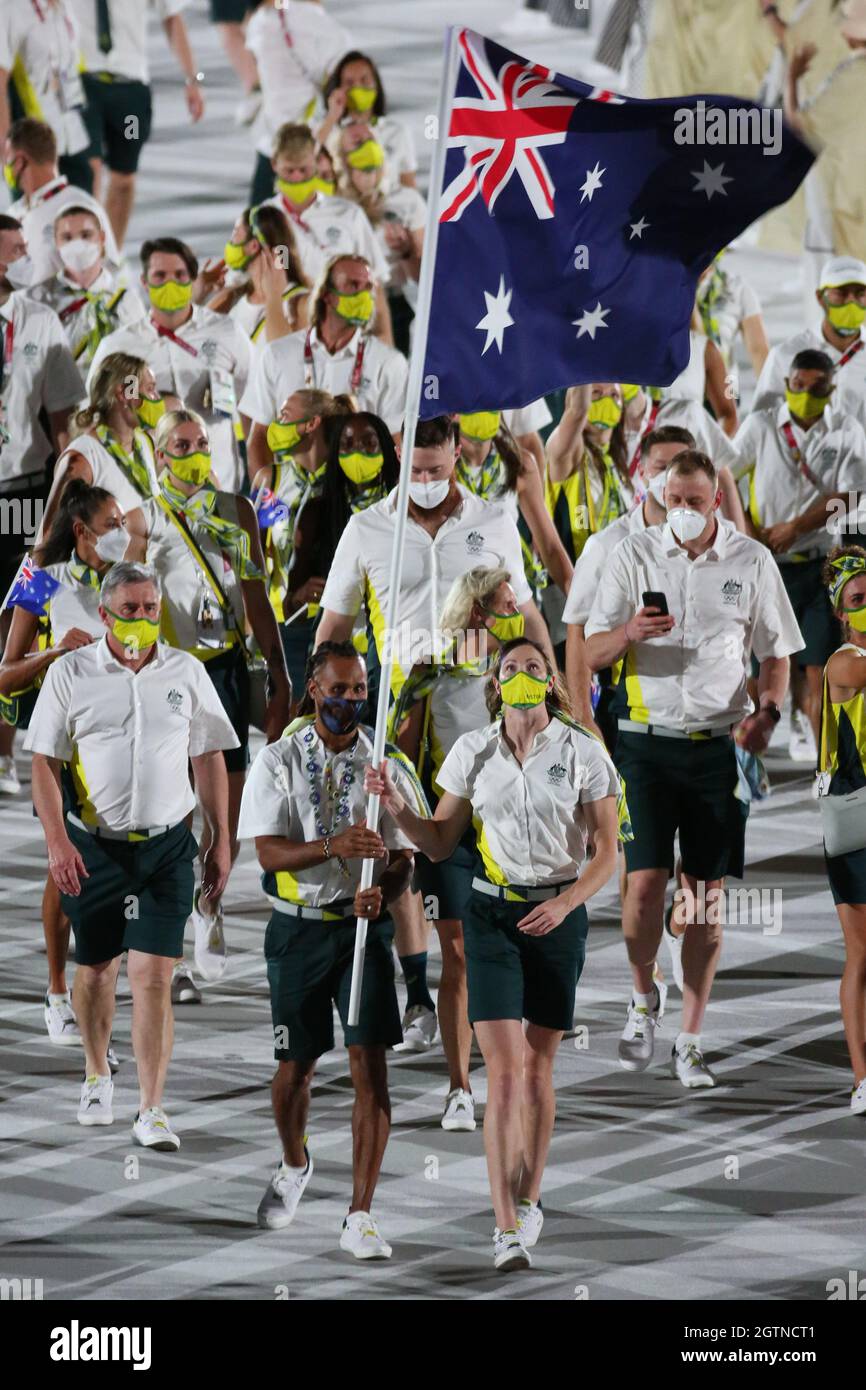 JULY 23rd, 2021 TOKYO, JAPAN Australia's flag bearers Cate Campbell