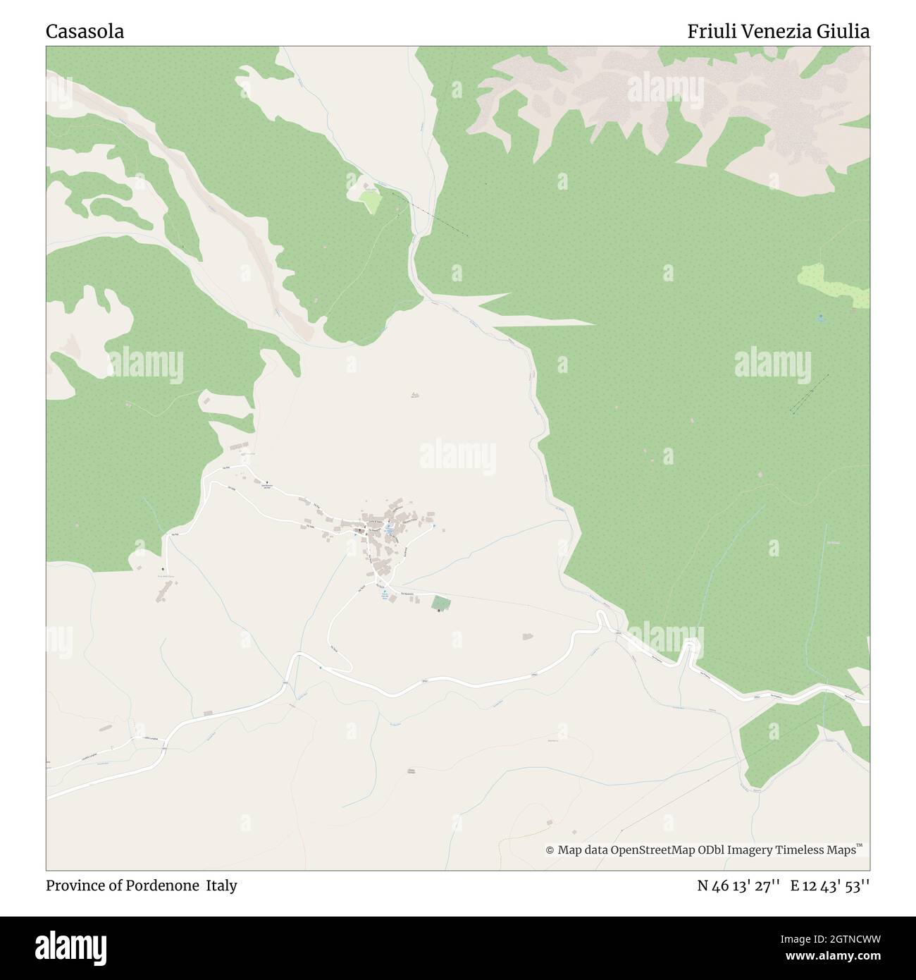 St Francois County Gis Casasola, Province Of Pordenone, Italy, Friuli Venezia Giulia, N 46 13'  27'', E 12 43' 53'', Map, Timeless Map Published In 2021. Travelers,  Explorers And Adventurers Like Florence Nightingale, David Livingstone,  Ernest