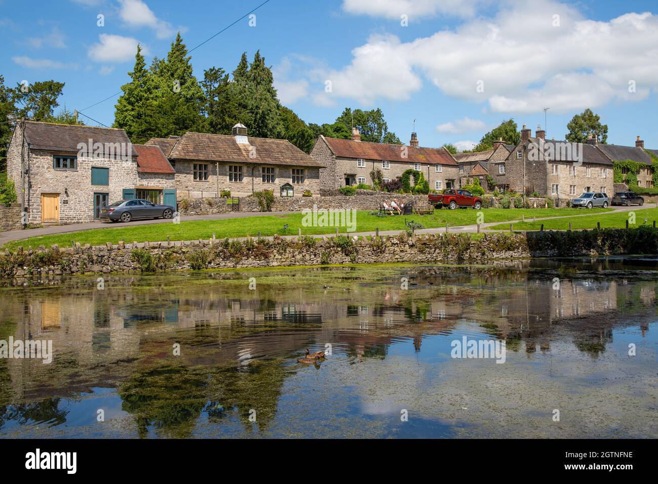 Tissington village in the Derbyshire Dales area of the Peak District National Park Stock Photo