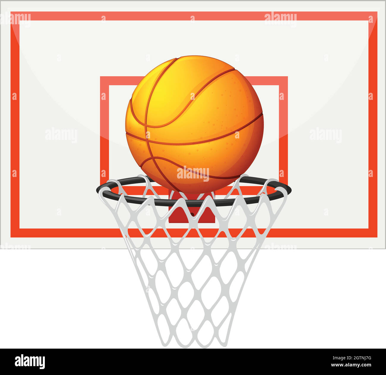 Basketball with basketball board and net Stock Vector Image & Art Alamy