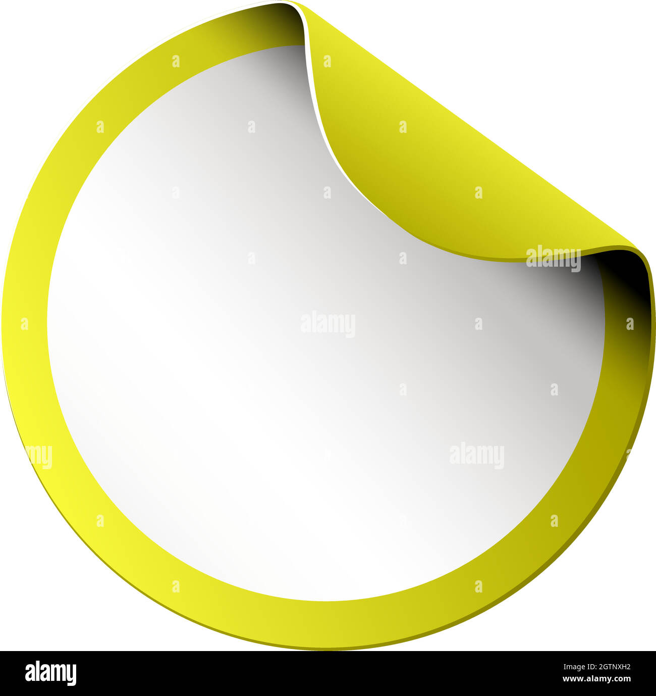 Yellow round sticker on white Stock Vector Image & Art - Alamy