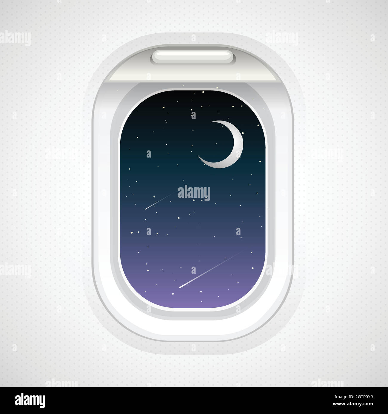 View outside from airplane window Stock Vector