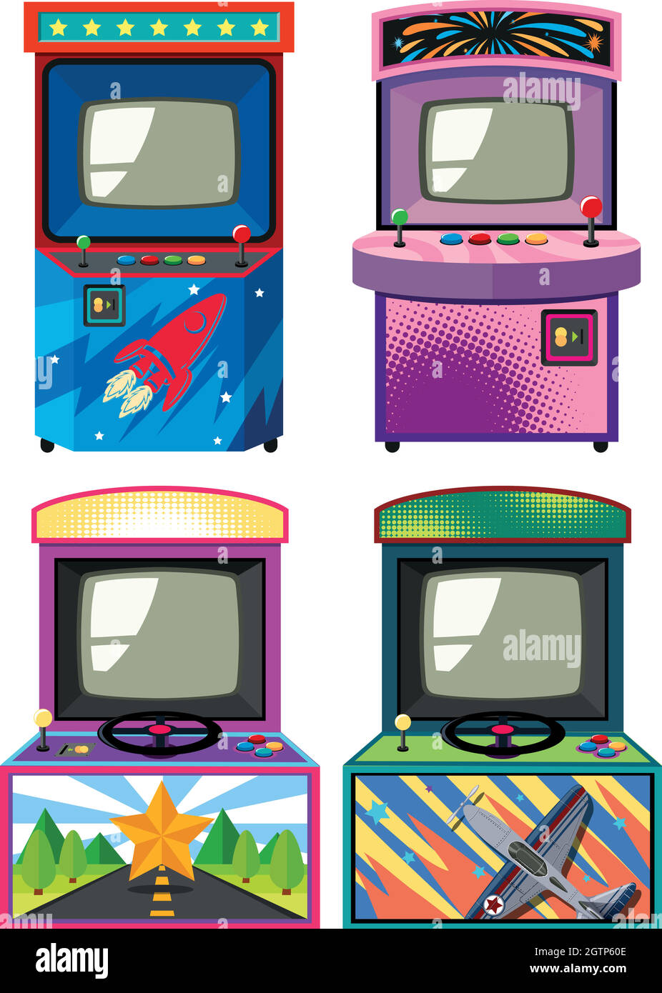 Four design of arcade gameboxes Stock Vector Image & Art - Alamy