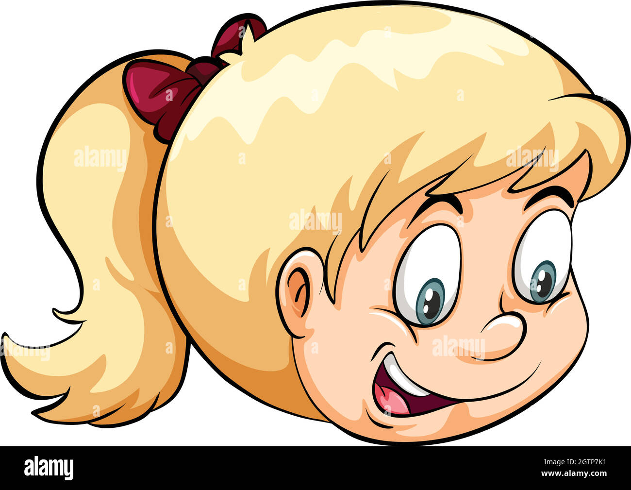 A Head Of A Young Girl Stock Vector Image Art Alamy