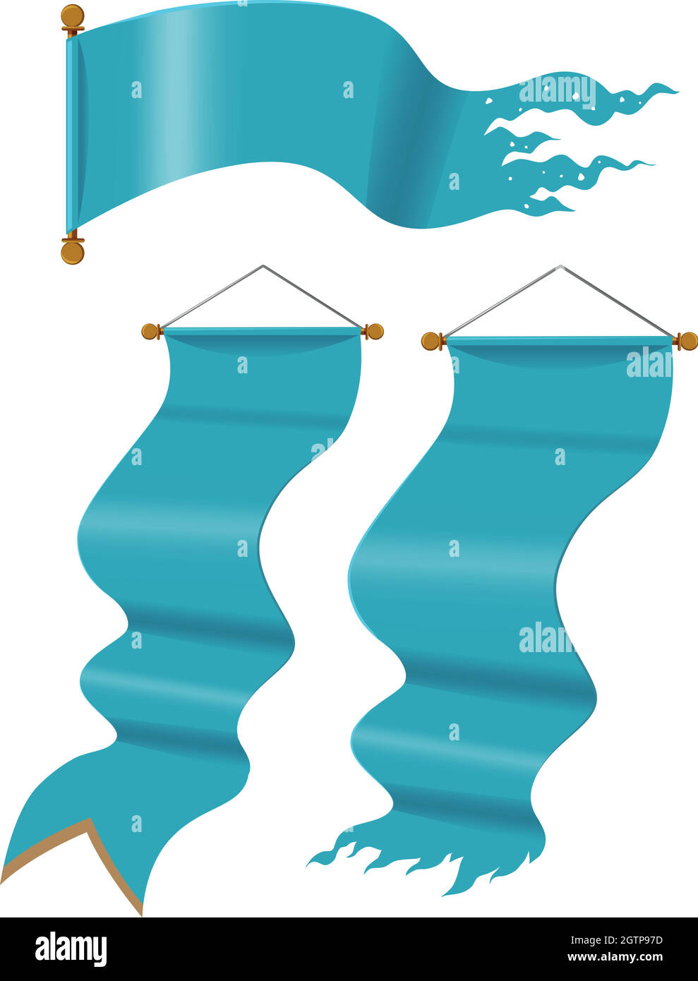 Blue flags in three designs Stock Vector Image & Art Alamy