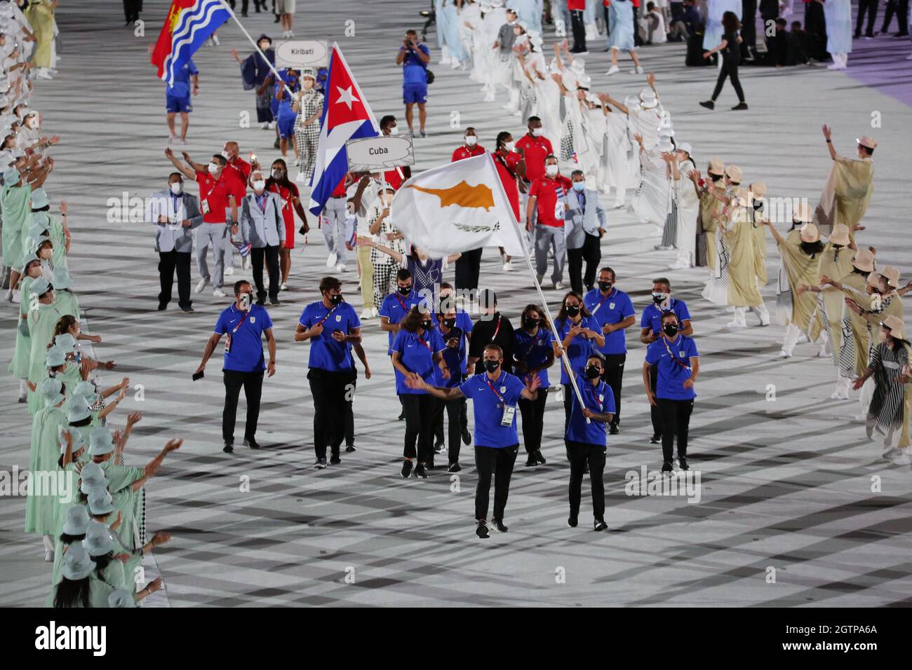 JULY 23rd, 2021 - TOKYO, JAPAN: Cyprus' flag bearers Andri Eleftheriou ...