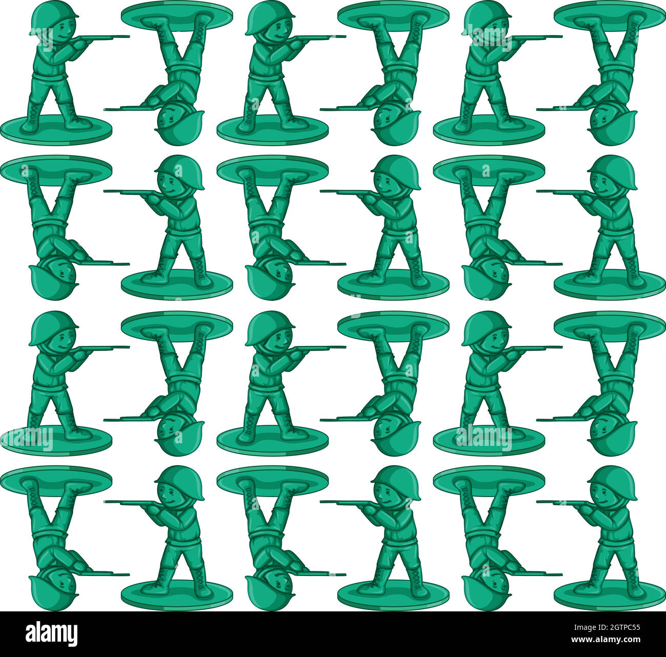 Seamless background with toy soldiers Stock Vector