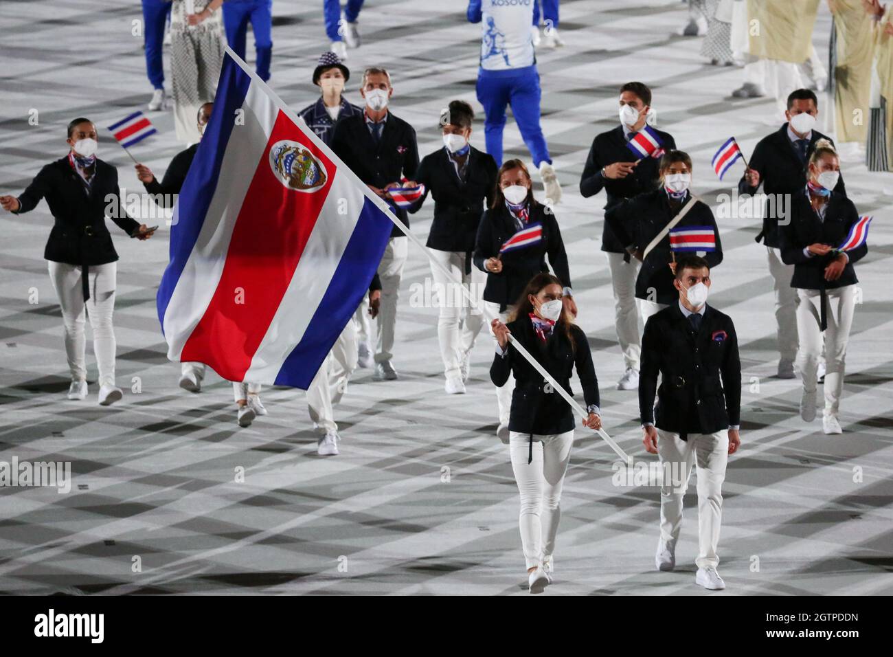 JULY 23rd, 2021 TOKYO, JAPAN Costa Rica's flag bearers Andrea Vargas