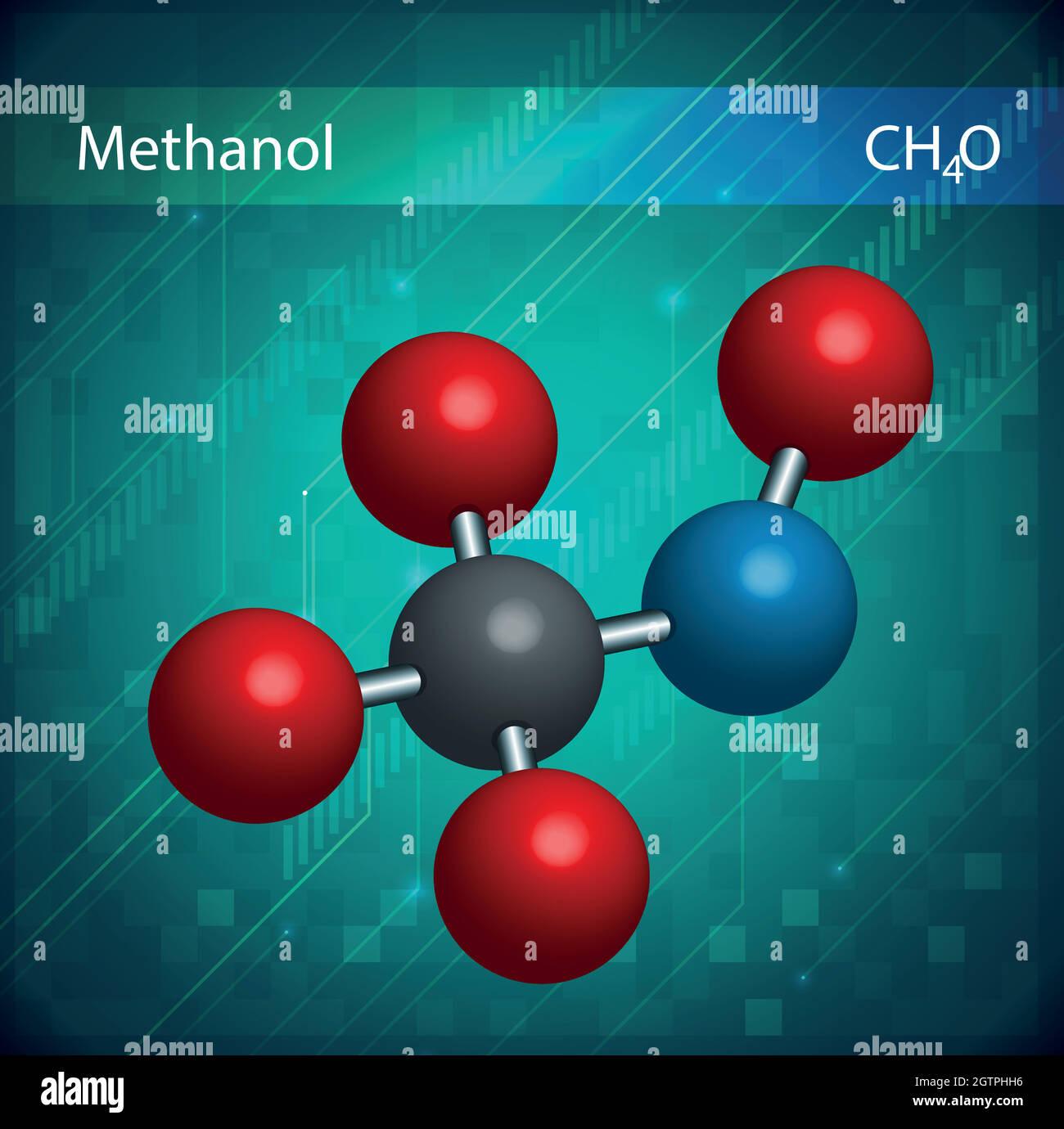 Methanol formula Stock Vector