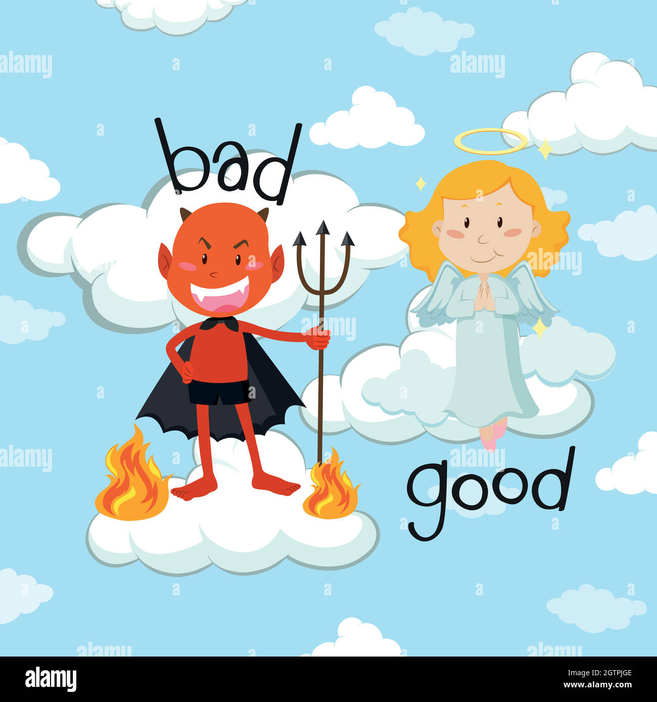 Illustration angel devil hi-res stock photography and images - Alamy