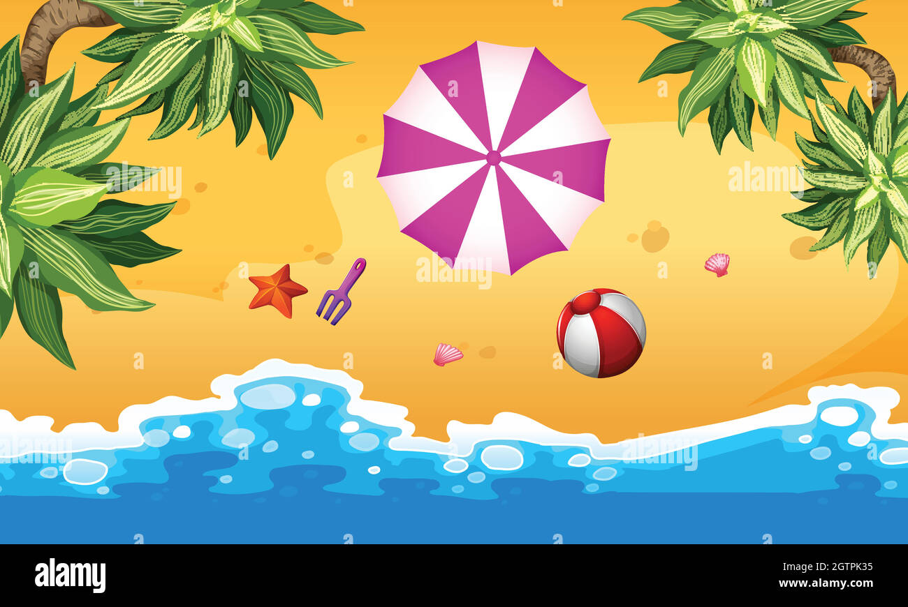 An aerial view of beach Stock Vector Image & Art - Alamy