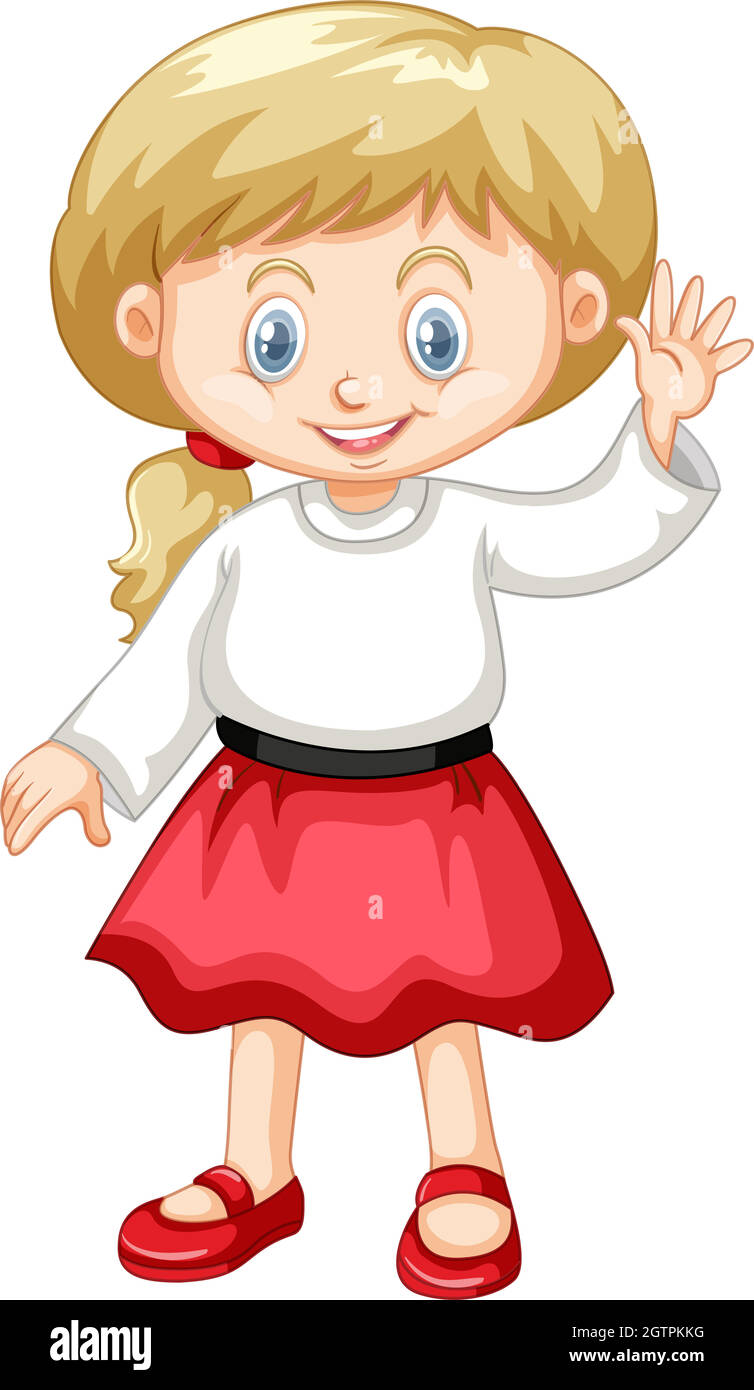 Girl with skirt vector discount