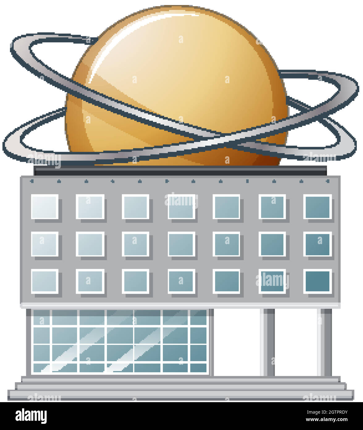 Science building on white background Stock Vector