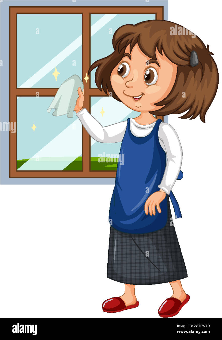 window cleaning, window cleaning service 2982346 Vector Art at Vecteezy