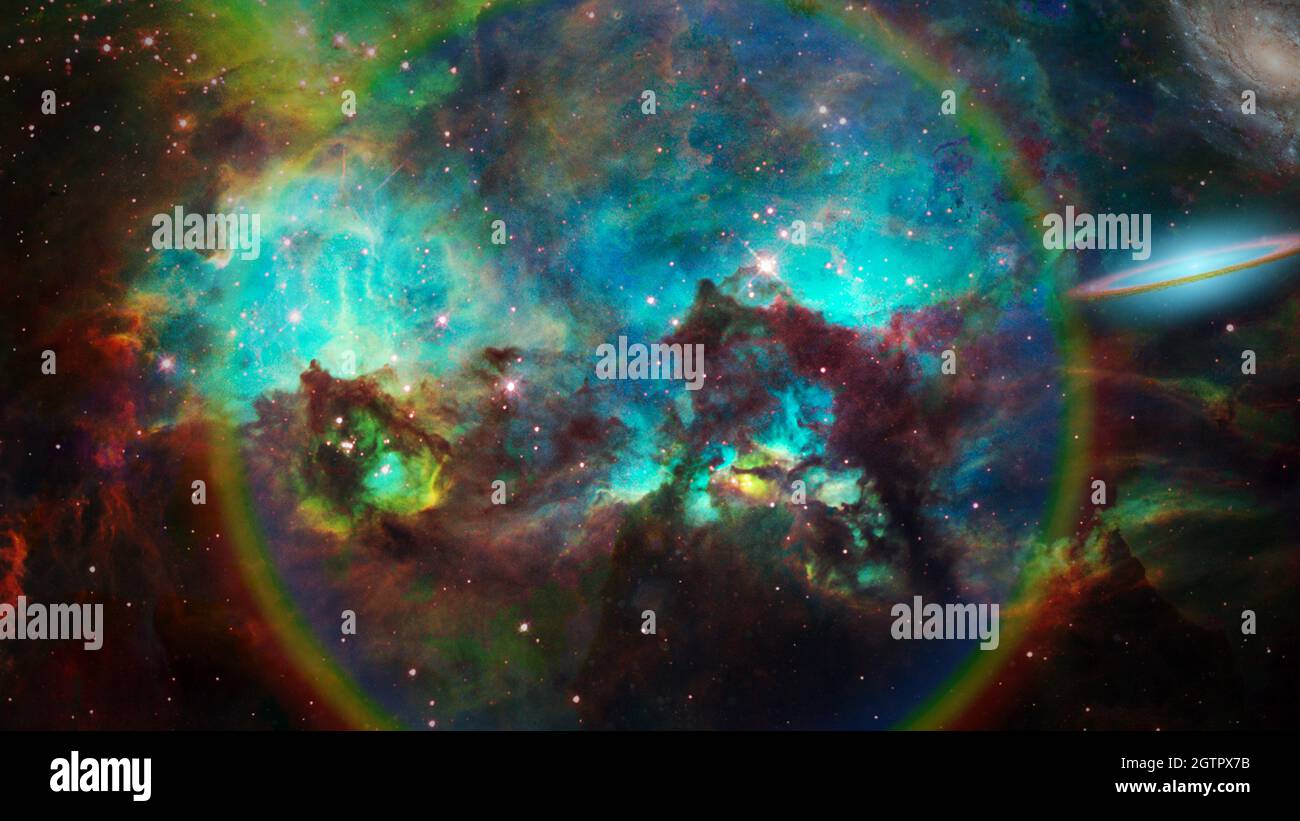 Vivid cosmic nebula stars colors hi-res stock photography and images ...